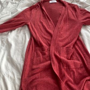coral old navy cardigan M girl